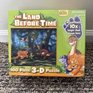 VTG Land Before Time 100 Piece 3-D Dinosaur Character Puzzle Pressman 2007